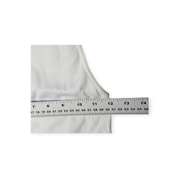 NikiBiki White Ribbed Tank Top Nylon & Spandex - Picture 5 of 6